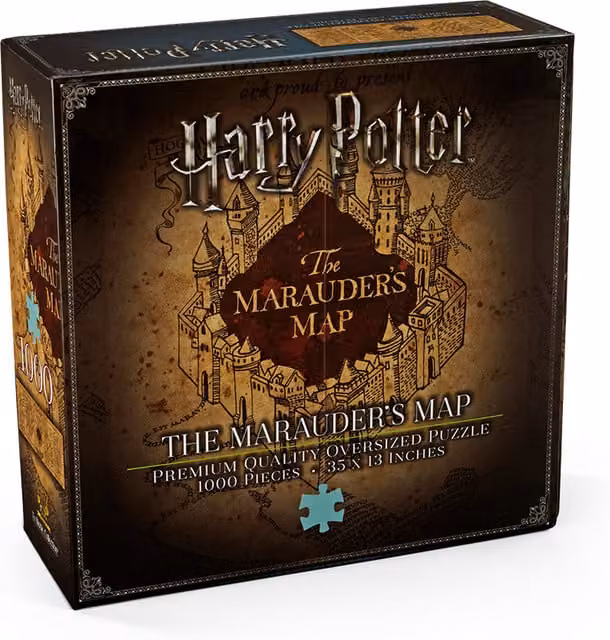 The Noble Collection Harry Potter Marauders Map 1000 Piece Jigsaw Puzzle, Brown