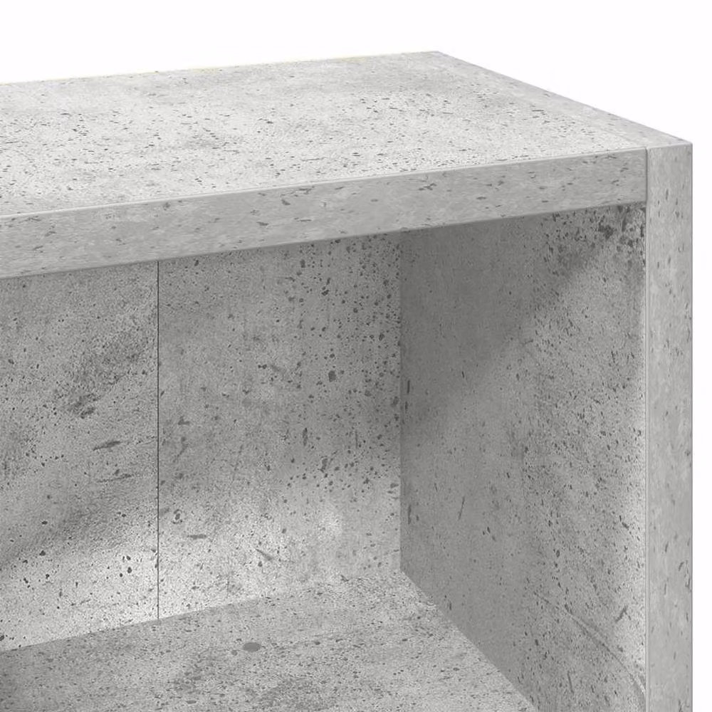 Berkfield Home Set of 2 Modern CD Cabinets in Concrete Grey, W/D/H: 21 x 16 x 93.5 cm – 3