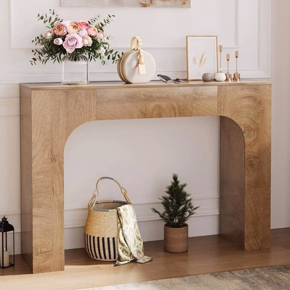 Havendro Narrow Wood Console Table in Brown – 2