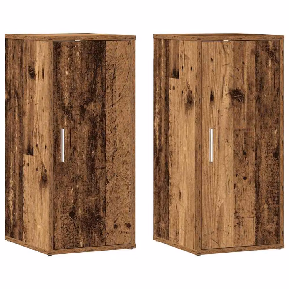 Berkfield Home Set of 2 Rustic Brown Shoe Cabinets, W/D/H: 32 x 35 x 70 cm – 3