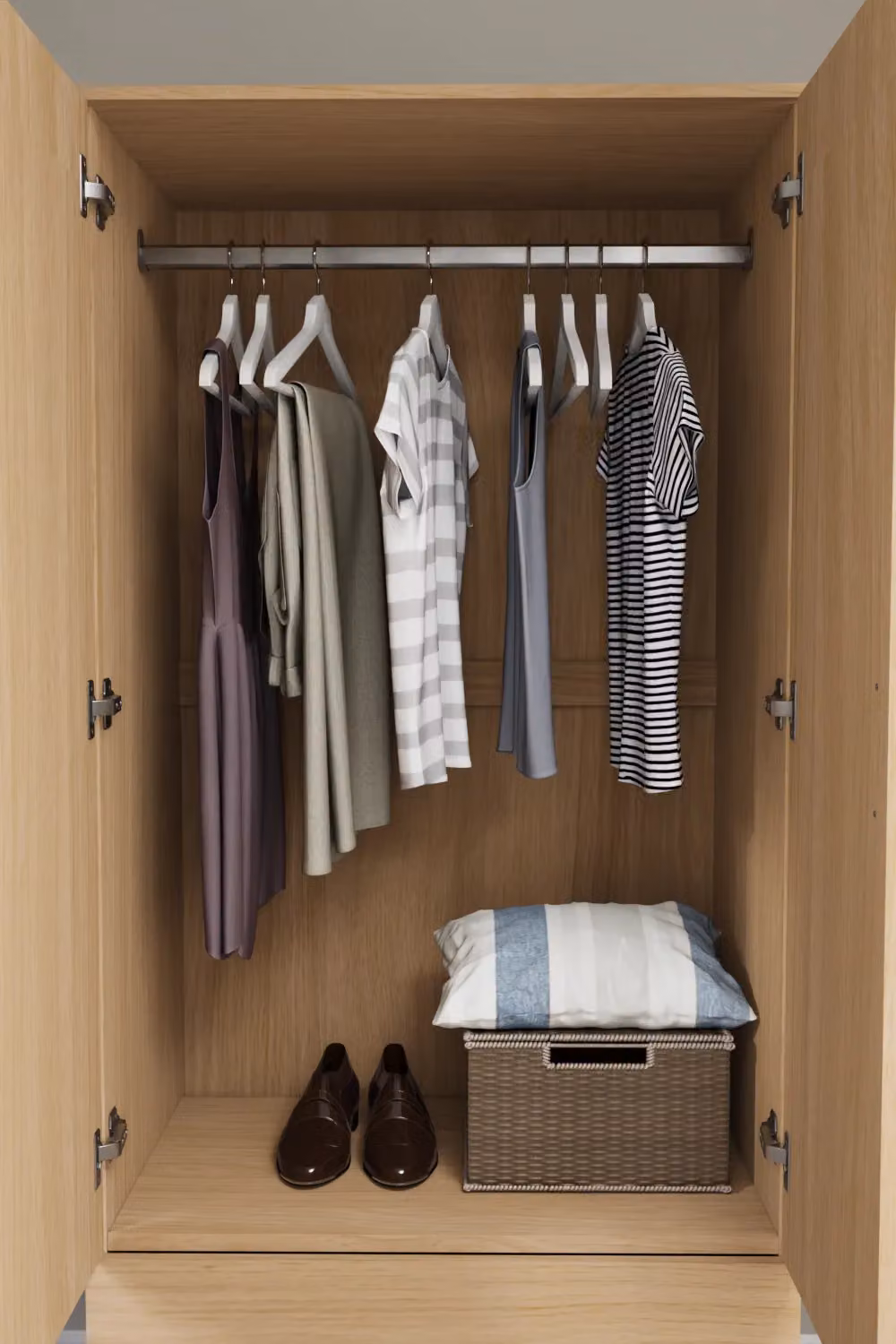 Home Discount Vida Designs Riano Modern 2 Door 2 Drawer Wardrobe in Brown – 5