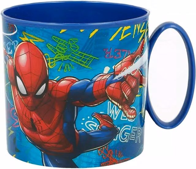 Spiderman Graffiti Licenced Micro Mini Mug, 265 ml, Multicolour and Blue