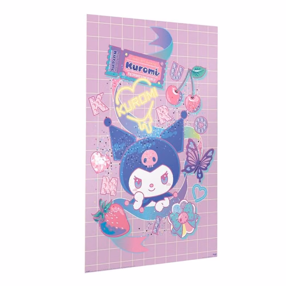 Sanrio Kuromi Mood Print Paper Poster in Pink and Multicolour – 2