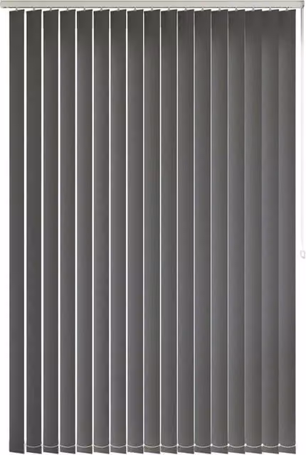 Terrys Lario Blackout Made to Measure Vertical Blind in Grey and Black Plain