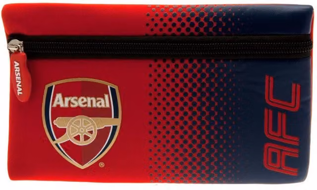 Arsenal FC Red and Blue Multicolour Zip Flat Pouch Pencil Case