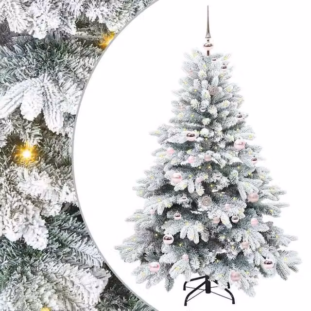 Berkfield Home Artificial Green Christmas Tree with 150 LEDs, Height: 150 cm – 1