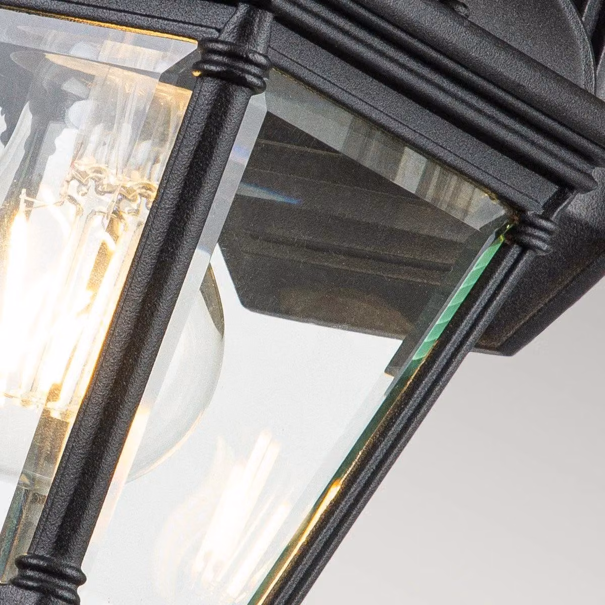 Netlighting Bayview Black Outdoor Wall Lantern with Transparent Glass and Aluminium Body, IP44 – 3