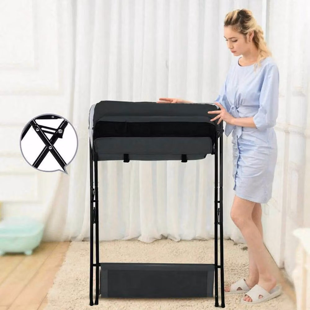 FORGEVIO Folding Nursery Changing Station in Grey – 3