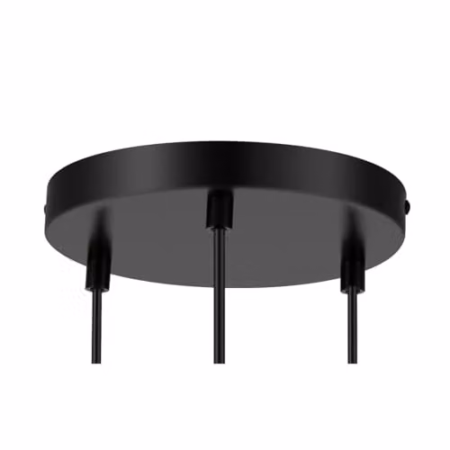 Cosylyte Kingston Modern 3 Light Cluster Pendant Light with Clear Ribbed Glass and Matt Black Base, W/D/H: 32 x 32 x 100 cm – 3