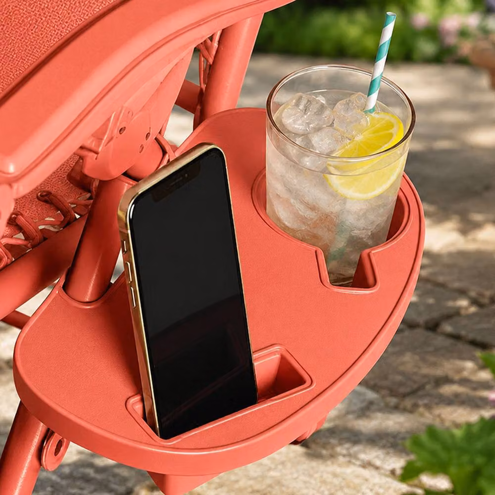 Neo Zero Gravity Recliner Garden Sun Loungers in Coral – 5