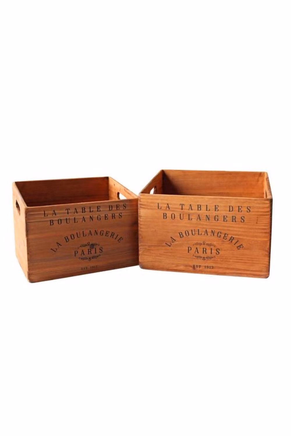 KDMD Boulangerie Set of 2 Terracotta Wood Crates – 2