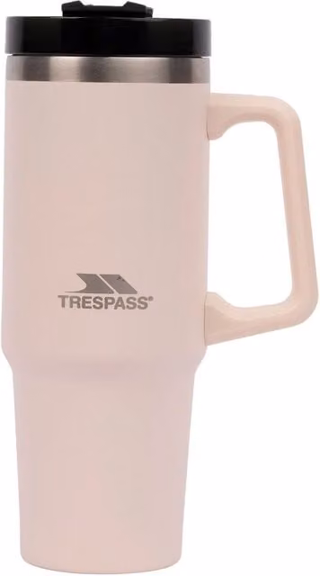 Trespass Bigup Stainless Steel Mug with Lid in Pink