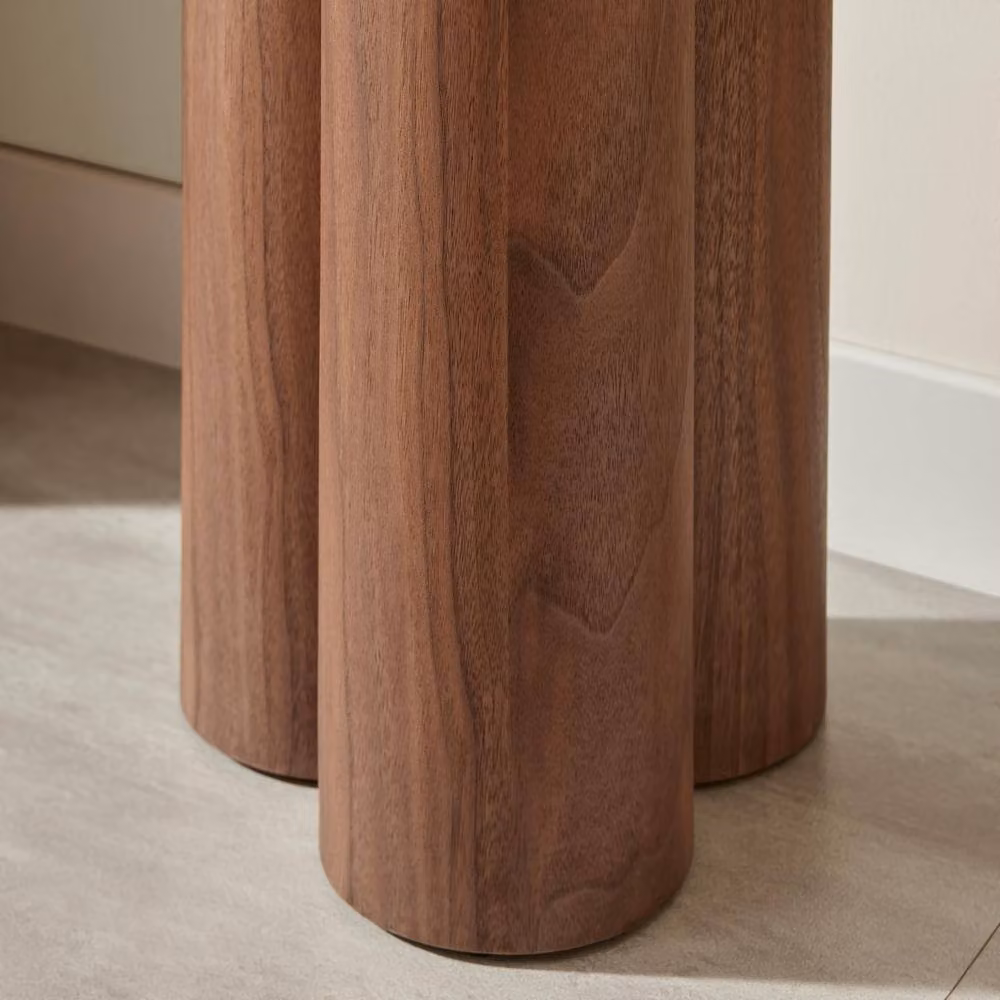 FurnitureboxUK Sutton Modern Walnut Veneer Wood Console Table in Brown – 3