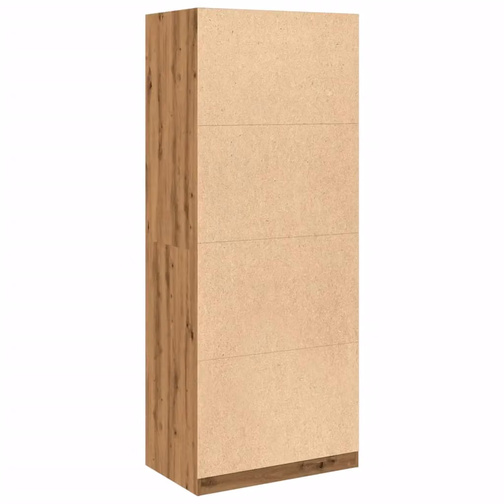 Berkfield Home Artisan Oak Wardrobe in Brown, W/D/H: 80 x 50 x 200 cm – 2