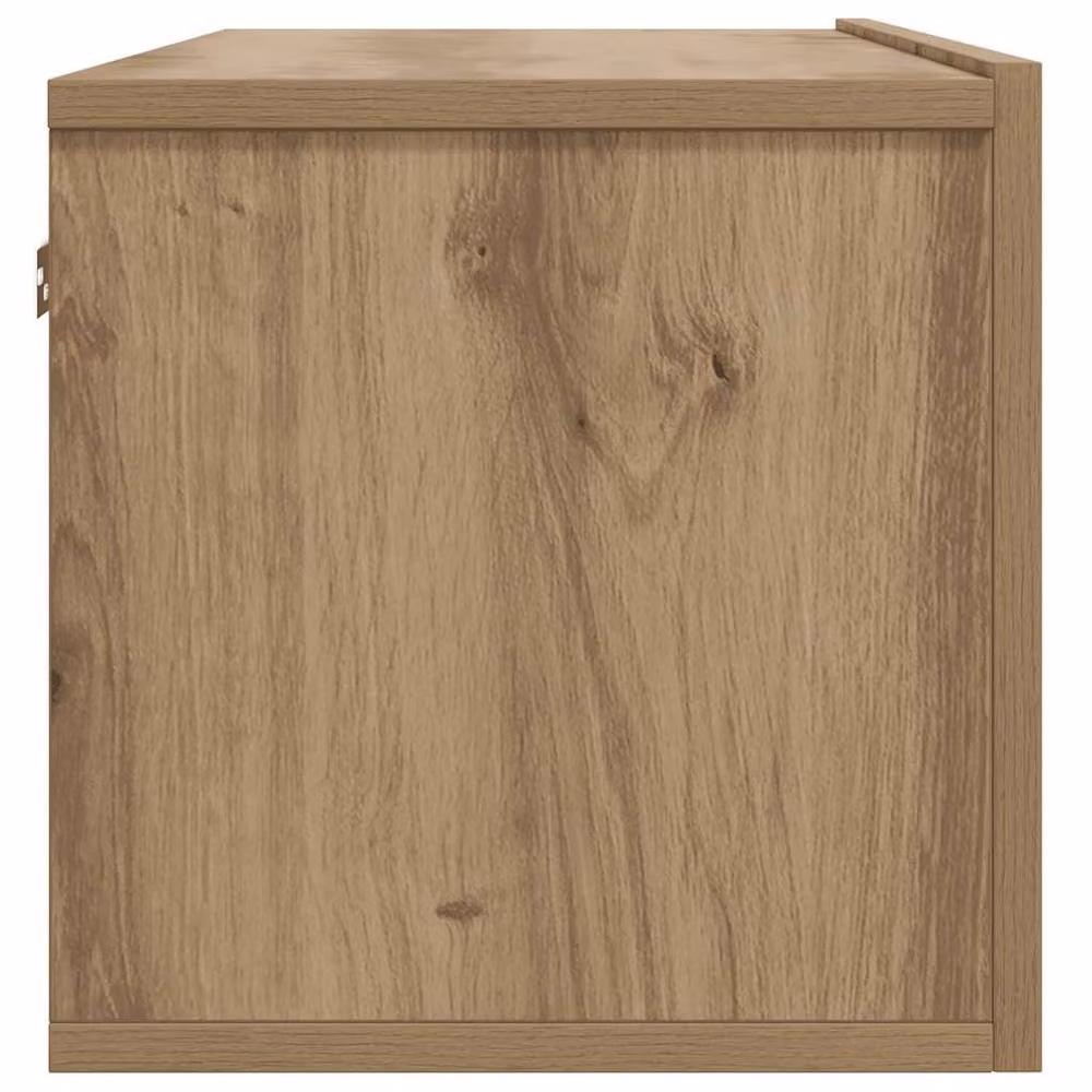 Berkfield Home Artisan Oak Wall Mounted TV Cabinet in Brown, W/D/H: 80 x 30 x 30 cm – 4