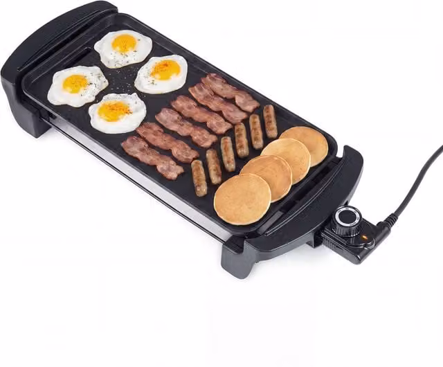 Costway Tabletop Electric Flat Top Griddle with Aluminium Surface in Black
