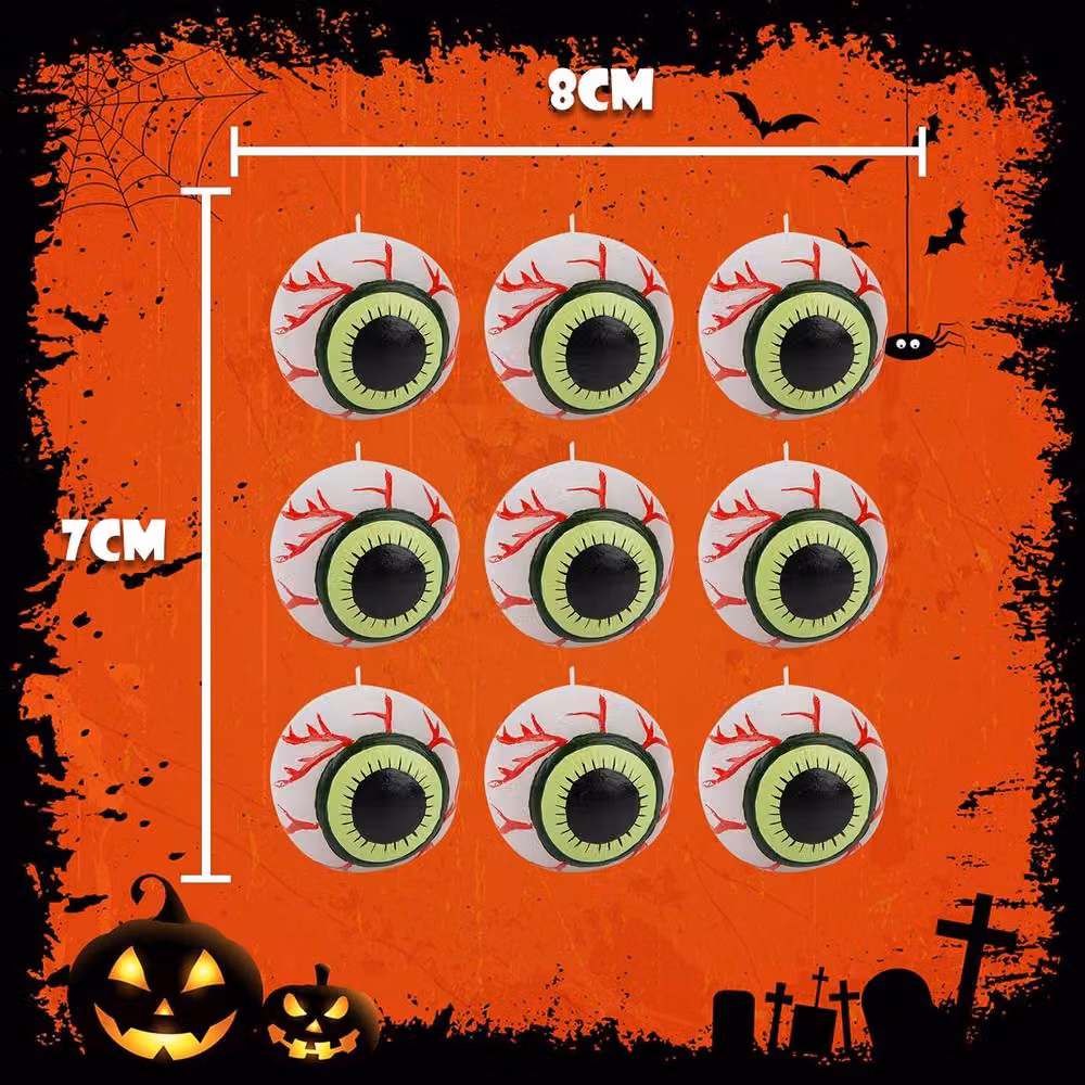 VFM e-Store Halloween Eyeball Wax Candles, 9 Pack, Multicolour and White – 2