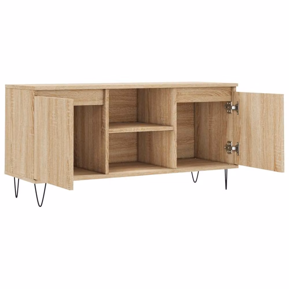 Berkfield Home Sonoma Oak TV Cabinet in Tan, W/D/H: 104 x 35 x 50 cm – 3