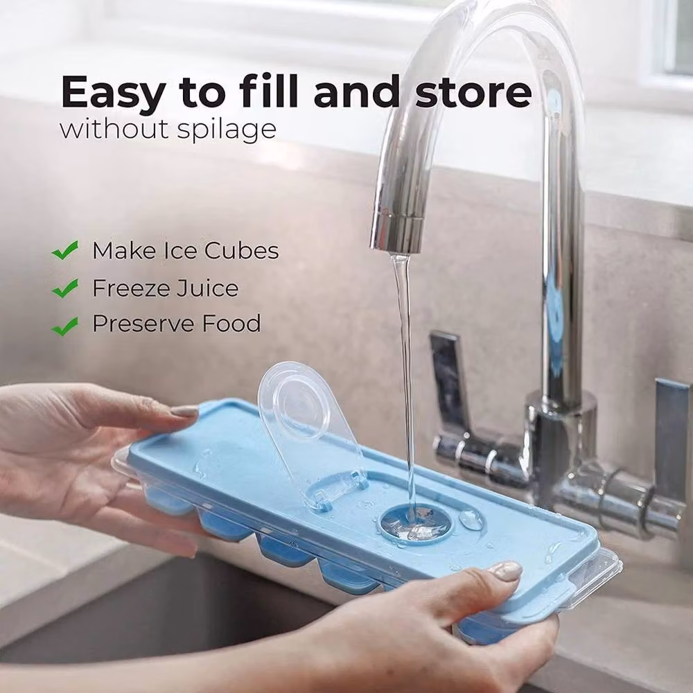 NESTLUNE Blue Silicone Easy-Release Mould, 4 Pack, W: 100 cm, D: 15 cm – 2