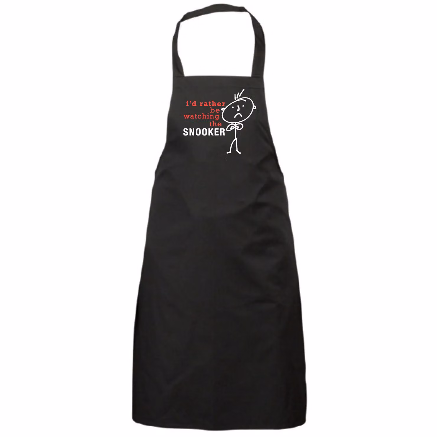 60 Second Makeover Men's I'd Rather Be Watching Snooker Cotton Apron in Black – 2