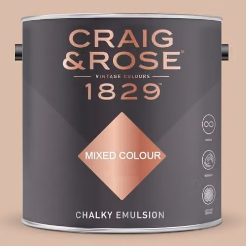 Craig & Rose 1829 Chalky Emulsion Matt Paint for Fresh Plaster, Water Based, 2.5 l