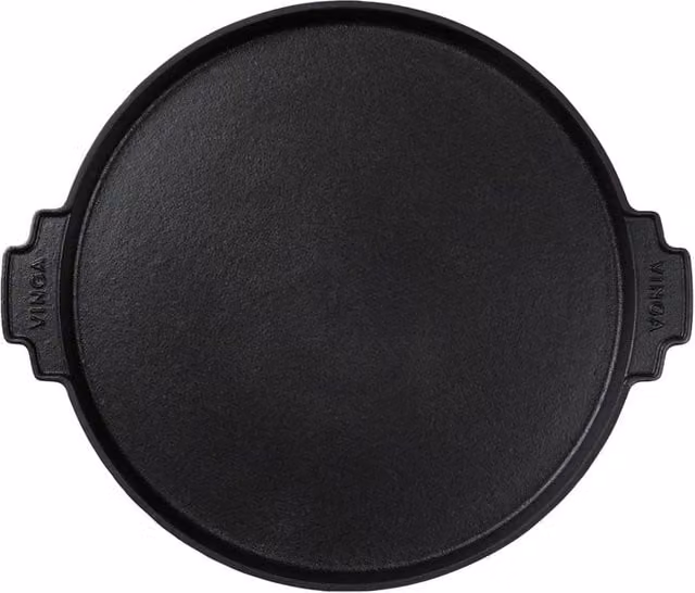 Vinga Monte Ardoise Black Enamelled Cast Iron Grill Pan
