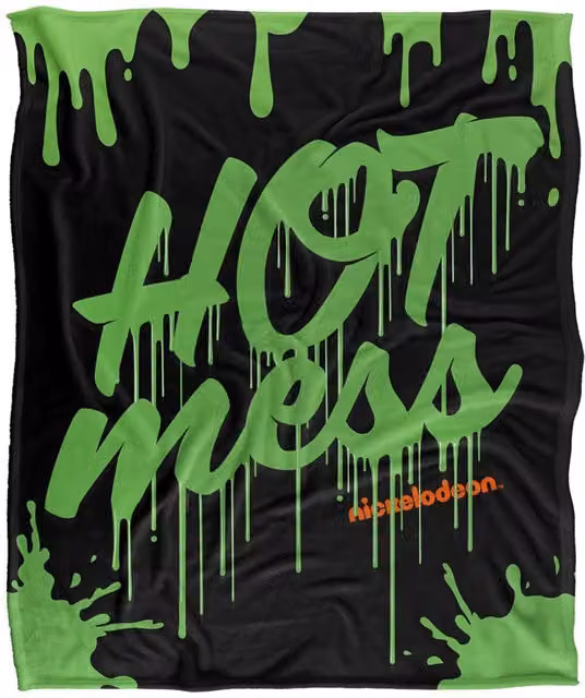 Nickelodeon Slime Hot Mess Silky Touch Super Soft Fleece Throw Blanket in White, W/D/H: 152 x 127 cm – 6