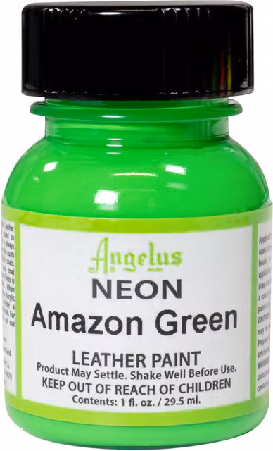 Angelus Acrylic Leather Paint Neon Green, 1 oz