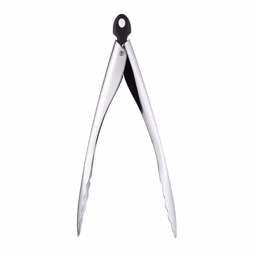Cuisipro Tempo Locking Tongs in Silver Stainless Steel