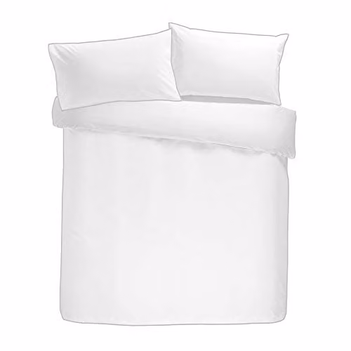 Appletree White 100% Cotton Percale Duvet Cover Set with 2 Pillowcases, 230 x 220 cm – 2