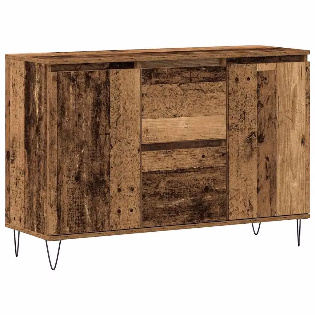 Berkfield Home Old Wood Sideboard in Brown, W/D/H: 104 x 35 x 70 cm – 2