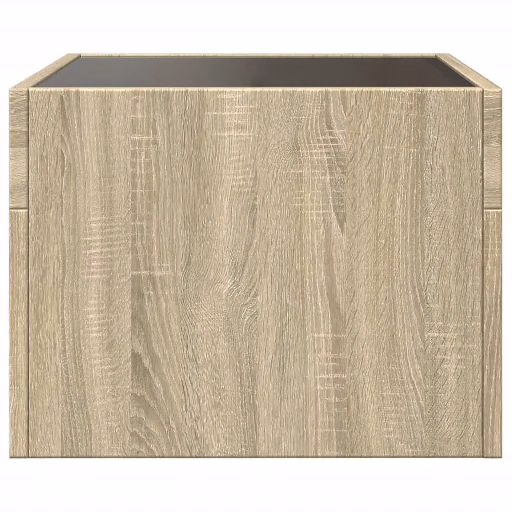 Berkfield Home Infinity LED Bedside Table in Sonoma Oak Brown, W/D/H: 40 x 40 x 30 cm – 3