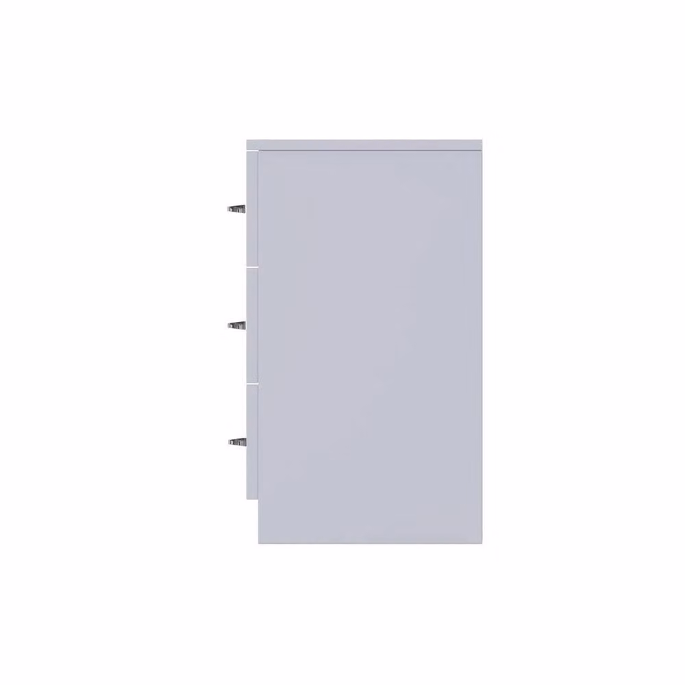 ERGOVEXA Grey Gloss Large 3 Drawer Bedroom Chest – 2