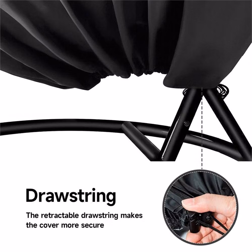 Kelvenix Waterproof Heavy Duty Hanging Egg Chair Cover in Black – 8