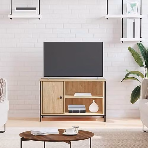 vidaXL TV Cabinet in Brown Sonoma Oak, W/D/H: 80 x 40 x 50 cm – 1