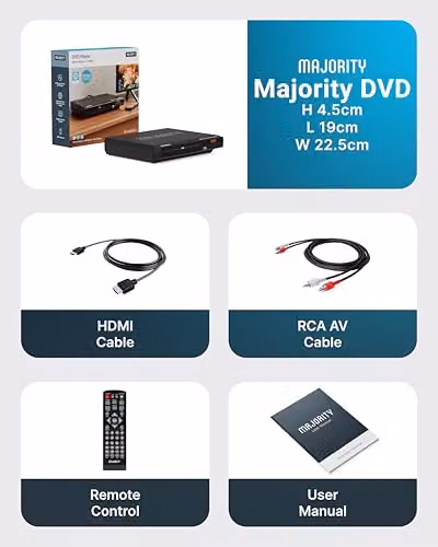 Majority Full HD HDMI DVD and CD Player in Black – 4