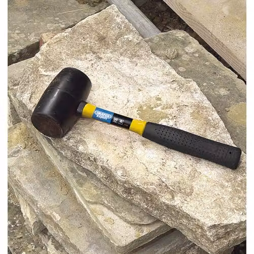 Draper Soft Black Rubber Mallet with Fibreglass Shaft, 680g – 3
