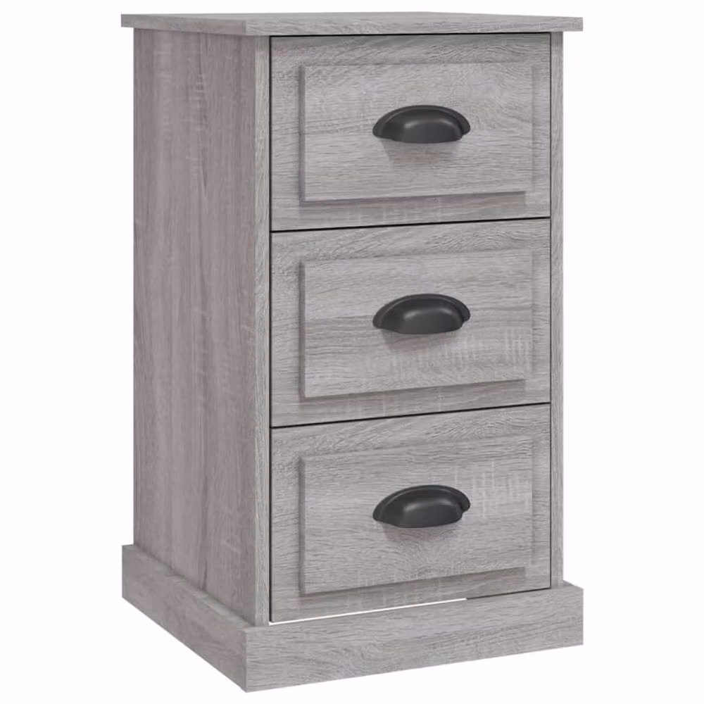 Berkfield Home Durable Bedside Cabinet in Grey Sonoma, W/D/H: 39 x 39 x 67 cm – 2