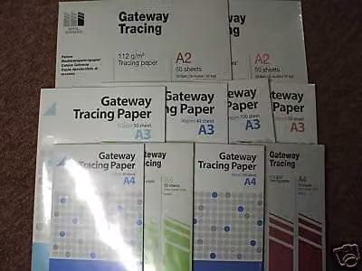 Gateway Natural Transparent Tracing Paper Pad, A2, 112gsm, 50 Sheets