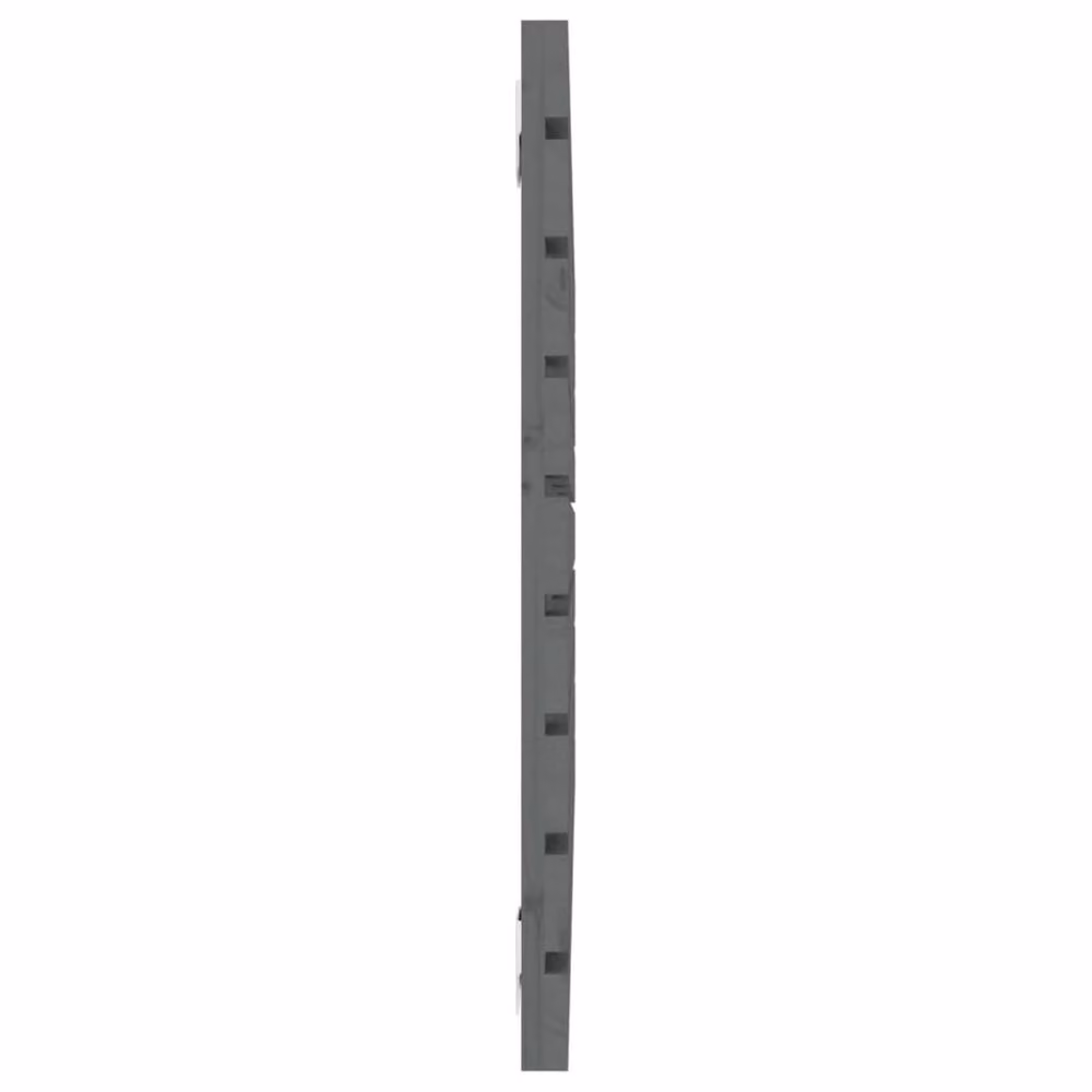 Berkfield Home Grey Solid Wood Pine Wall Headboard, W: 96 cm, D: 3 cm, H: 63 cm – 3