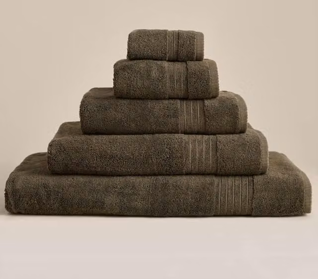 M&S Egyptian Cotton Fluffy Quick Drying Towel in Khaki