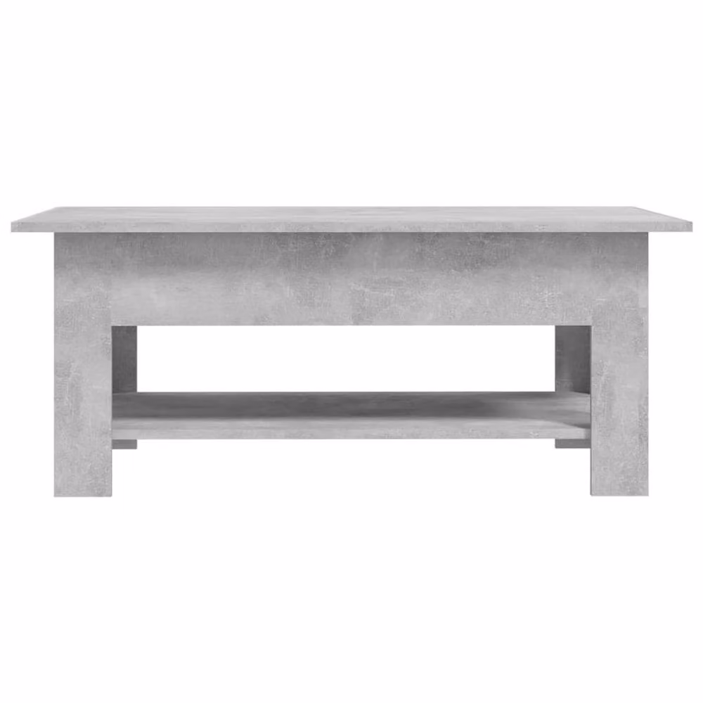 Berkfield Home Modern Rectangular Coffee Table in Concrete Grey, W/D/H: 102 x 55 x 42 cm – 3