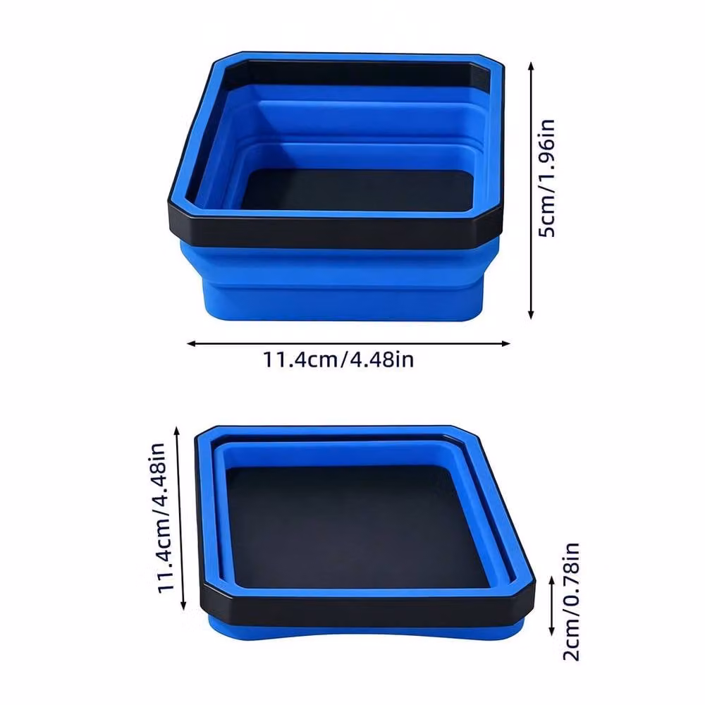 SPETLEK 10 Magnetic Silicone Tool Trays, Collapsible and Portable, Blue, Width: 520 cm – 2