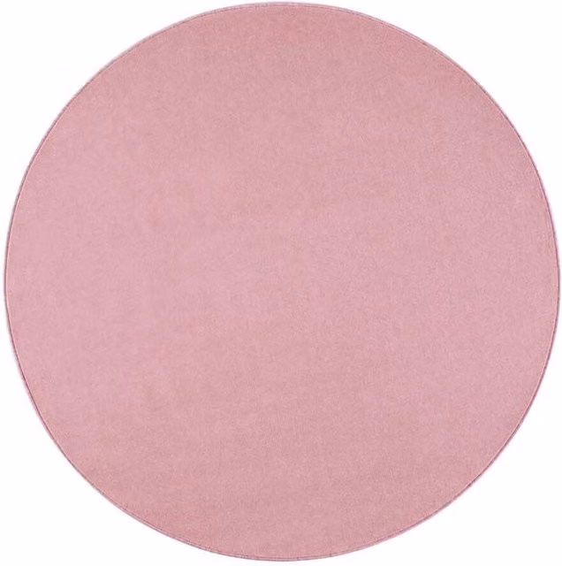 Hanse Home Pink Plain Round Polypropylene Rug