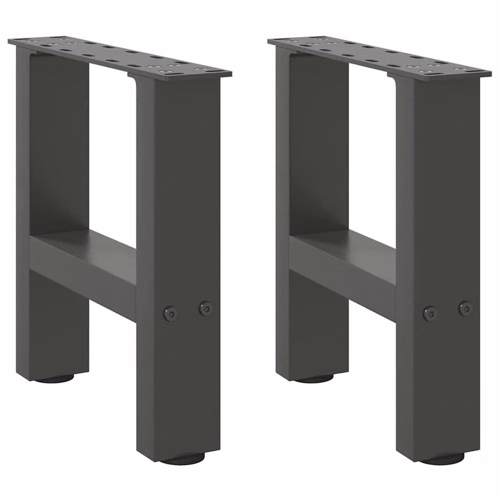 Berkfield Home Steel Coffee Table Legs in Anthracite and Black, 2 Pieces, H: 30 cm x W: 30 cm – 1