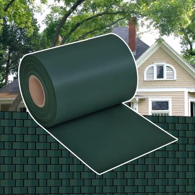 Berkfield Home Green PVC Garden Privacy Screen with Metal Clamp and U-Profile, W: 700 cm, H: 31 cm – 1