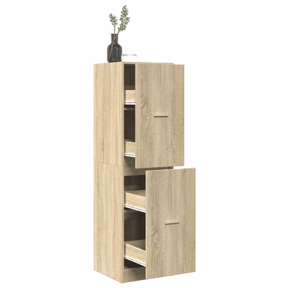 Berkfield Home Apothecary Cabinet in Sonoma Oak Light Sand, W/D/H: 40 x 41 x 144.5 cm – 2