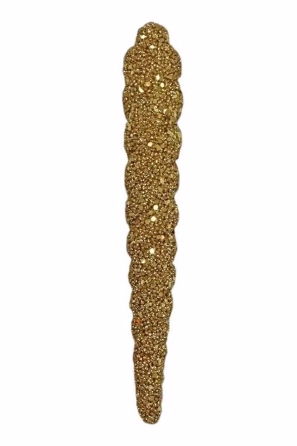 KDMD Gold Glitter Icicle Hanging Christmas Decoration, 4 Pack, Height: 25 cm – 2