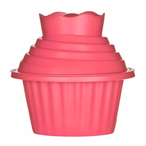 Orsina Non-Stick Pink Silicone 3-Piece Giant Cupcake Muffin Tray Set, W/D/H: 19 x 19 x 18 cm