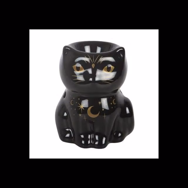KDMD Black Cat Magick Ceramic Tealight Oil Burner – 1